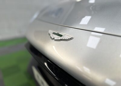 Front logo of Aston Martin car